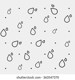 Geometric simple monochrome minimalistic vector pattern, drops