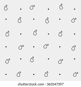 Geometric simple monochrome minimalistic vector pattern, drops