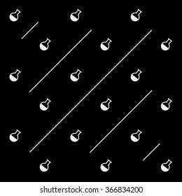 Geometric simple monochrome minimalistic vector pattern, science, bulb