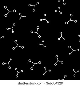 Geometric simple monochrome minimalistic vector pattern, science