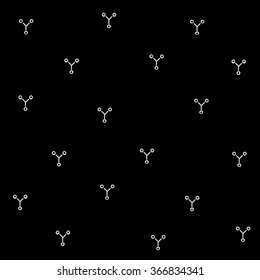 Geometric simple monochrome minimalistic vector pattern, science