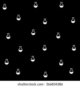 Geometric simple monochrome minimalistic vector pattern, science, bulb