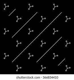Geometric simple monochrome minimalistic vector pattern, science