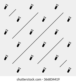 Geometric simple monochrome minimalistic vector pattern, science, bulb