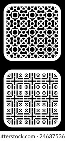 Geometric and simple pattern for background, decoration, panel, for cnc cutting
