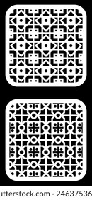 Geometric and simple pattern for background, decoration, panel, for cnc cutting