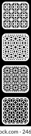 Geometric and simple pattern for background, decoration, panel, for cnc cutting