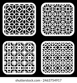 Geometric and simple pattern for background, decoration, panel, for cnc cutting