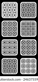 Geometric and simple pattern for background, decoration, panel, for cnc cutting