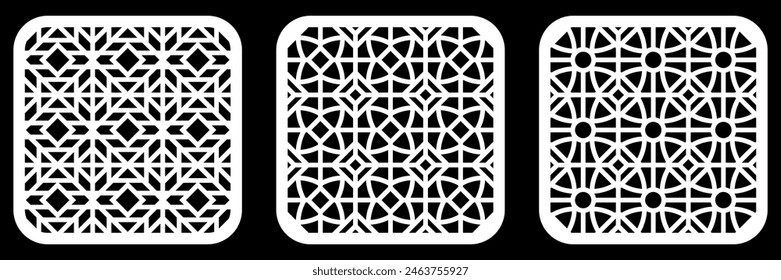 Geometric and simple pattern for background, decoration, panel, for cnc cutting