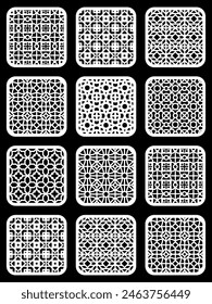 Geometric and simple pattern for background, decoration, panel, for cnc cutting