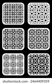 Geometric and simple pattern for background, decoration, panel, for cnc cutting