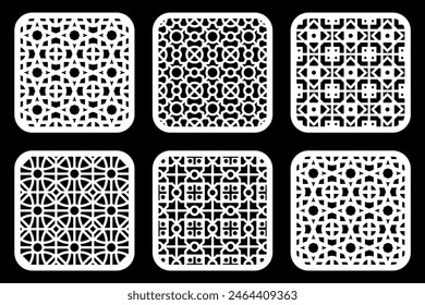 Geometric and simple pattern for background, decoration, panel, for cnc cutting