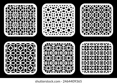Geometric and simple pattern for background, decoration, panel, for cnc cutting