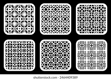 Geometric and simple pattern for background, decoration, panel, for cnc cutting