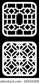 Geometric and simple pattern for background, decoration, panel, for cnc cutting
