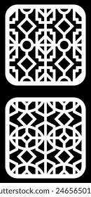 Geometric and simple pattern for background, decoration, panel, for cnc cutting