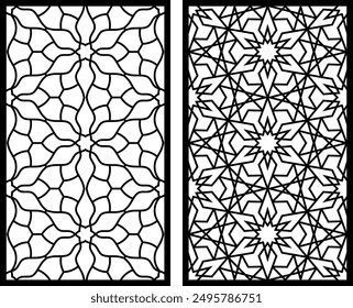 Geometric and simple pattern for panel, background, and cutting art