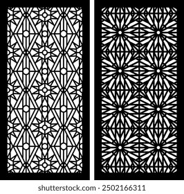 Geometric and simple pattern for panel, background, cutting art, and decoration