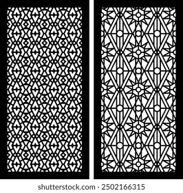 Geometric and simple pattern for panel, background, cutting art, and decoration