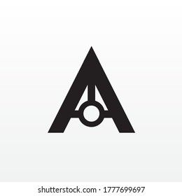 Geometric Simple Traingle Abstract Business Logo Icon Design, Letter A