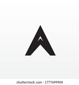 Geometric Simple Traingle Abstract Business Logo Icon Design, Letter A