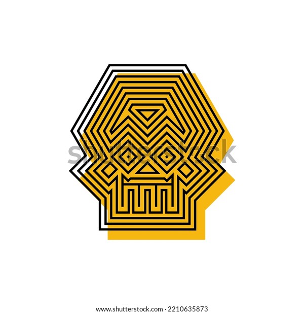 Geometric Skull Abstract Skeleton Head Vector Stock Vector (Royalty ...