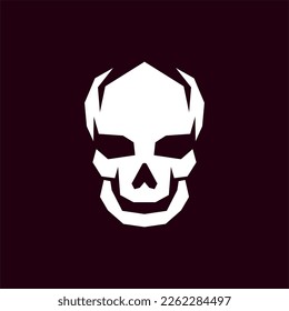 Geometric skull head illustration design