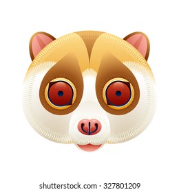 Geometric slow loris head.