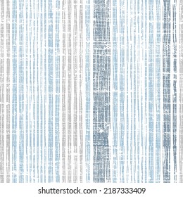 Geometric slub blue stripes background. Stripe pattern vector. Seamless wallpaper striped fabric texture.Fabric motif. Texture background. 