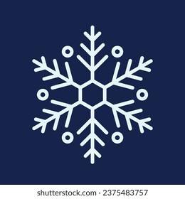 Copo De Nieve Geométrico, Cristales De Hielo Formados Con Patrón Simétrico Debido A Moléculas De Agua Que Se Organizan Hexagonalmente