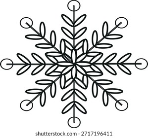 Conjunto de iconos geométricos de copo de nieve Vector de invierno