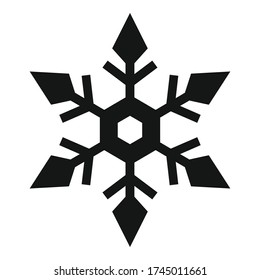 Geometric snowflake icon. Simple illustration of geometric snowflake vector icon for web design isolated on white background