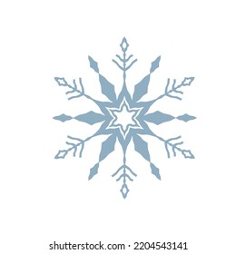 copo de nieve geométrico sobre fondo blanco