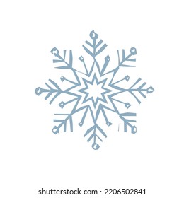 Copo de nieve geométrico sobre fondo blanco