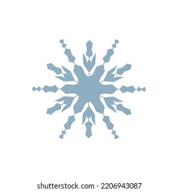 Copo de nieve geométrico sobre fondo blanco