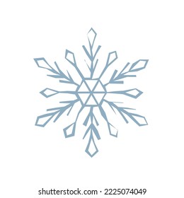 Geometric snowflake on white background