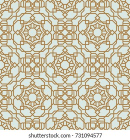 Geometric snowflake seamless pattern. vector