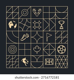 Geometrischer Fußball-Cup-Hintergrund