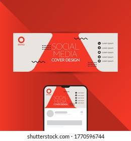 Geometric Social media cover design template.