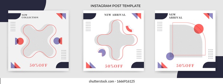 Geometric social media post template