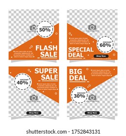 Geometric social media post for your business promotion using orange colour
