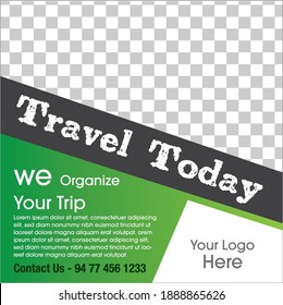 Geometric Social media promotional post for travel