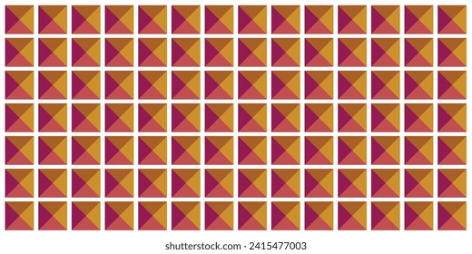 Geometric soft brown color vector with white squares stripes.