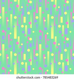 Geometric soft vertical seamless pattern. Fun background for children greeting cards, baby textile prints, holiday invitations.