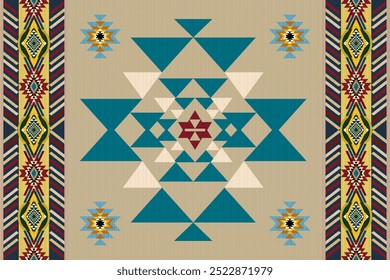 The geometric southwestern Aztec pattern makes a statement with rich colors that are easy to coordinate with a range of decor styles.