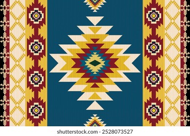 The geometric southwestern Aztec pattern makes a statement with rich colors that are easy to coordinate with a range of decor styles