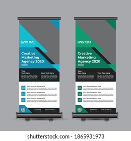 Geometric spa roll up banner design template
vector Design