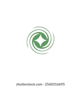 geometric spark star logo icon vector template