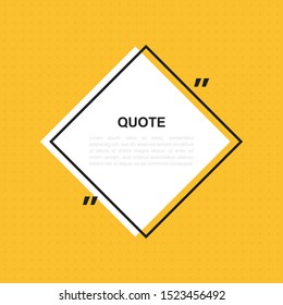 Geometric speech Bubble. Space for quote and text. Vector illustration.